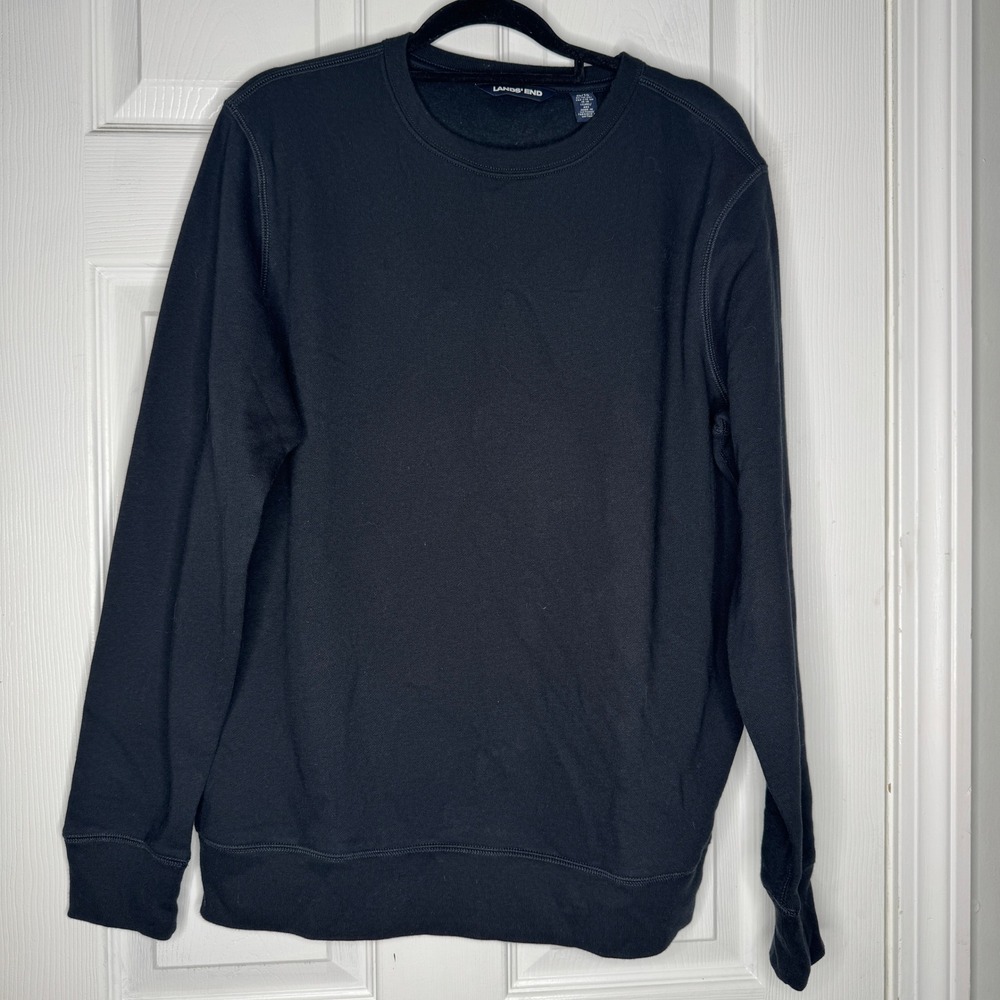 LANDS END Kids XL (18-20) Navy Blue Crewneck‎ Sweatshirt